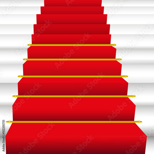 red staircase and a lot of stairs