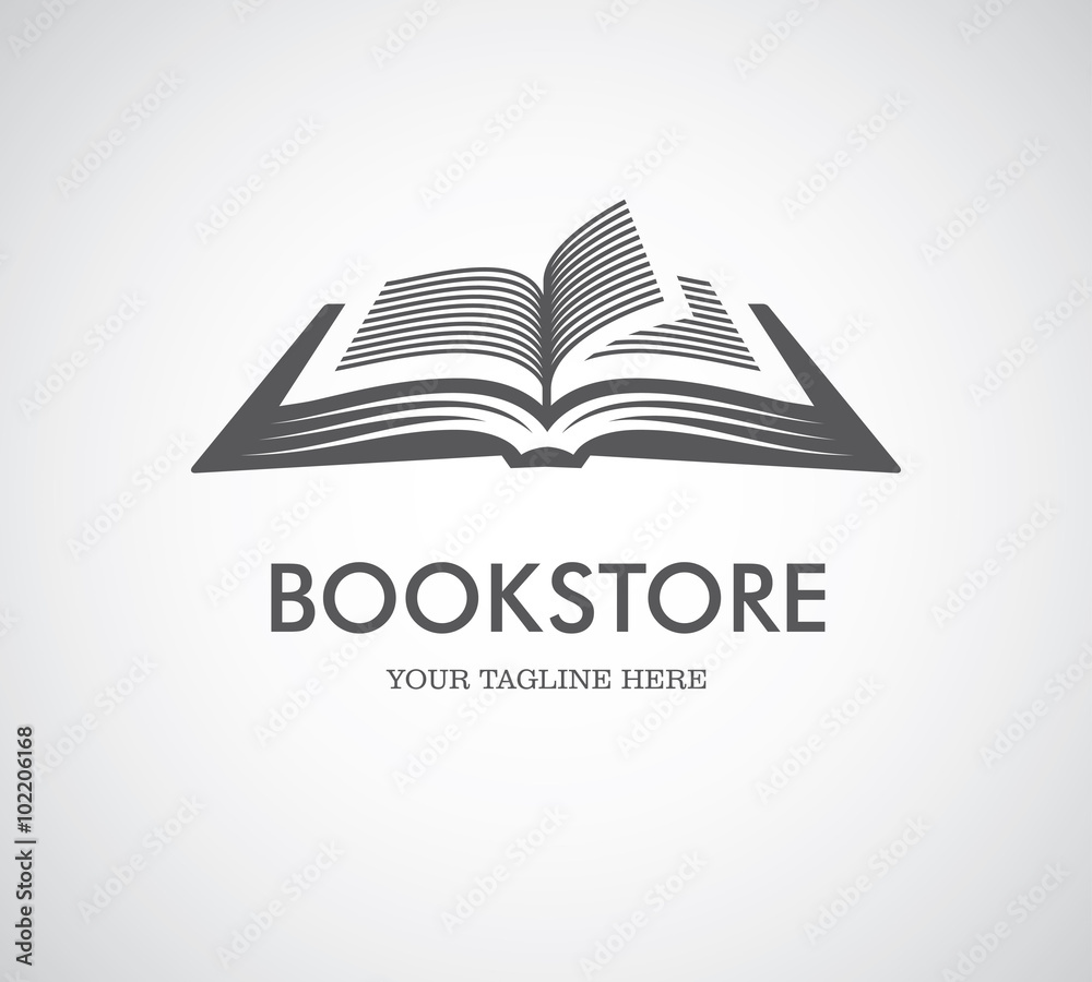 Логотип красивый современный для книги