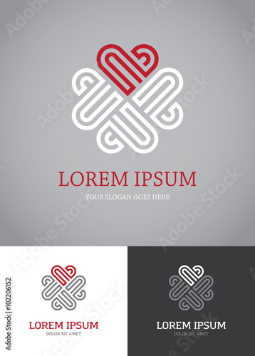 Geometric heart logo