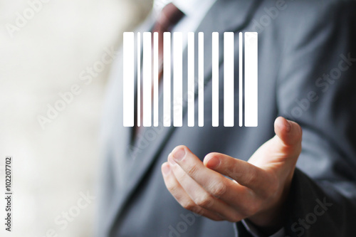 Business button icon web barcode product