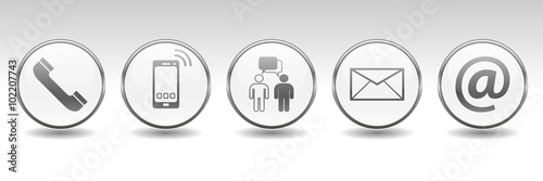 Kontakt - Button-Set (Grau)