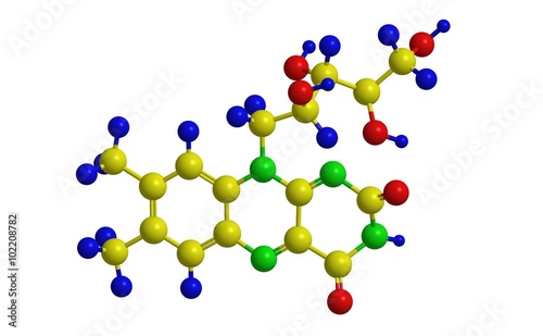 Molecular structure of vitamin B2 (riboflavin)