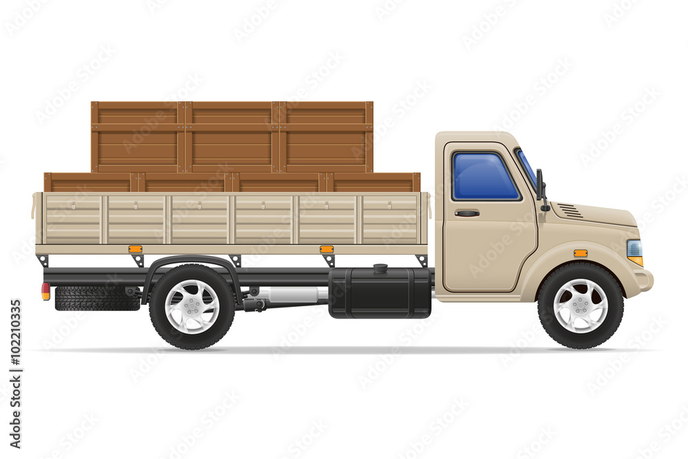 cargo truck delivery and transportation goods concept vector ill