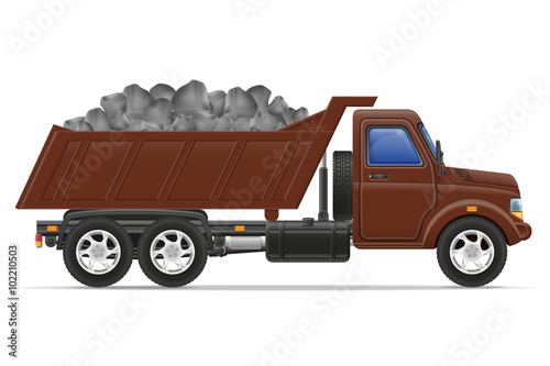 cargo truck delivery and transportation of construction material