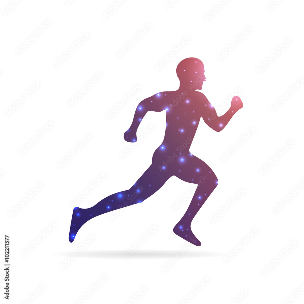 Abstract Creative concept vector image of running man for Web and Mobile Applications isolated on background, art illustration template design, business infographic and social media, icon, symbol. Abstract Creative concept vector image of running man for Web and Mobile Applications isolated on background, art illustration template design, business infographic and social media, icon, symbol.