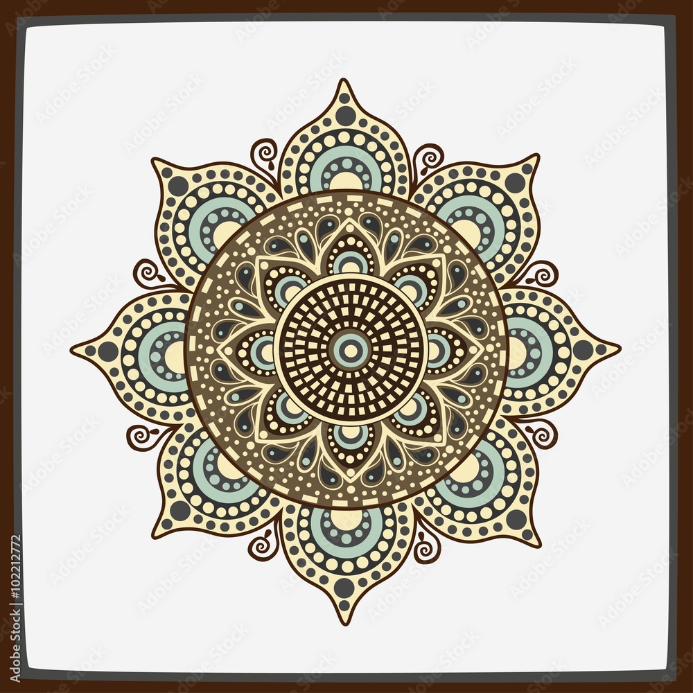 Naklejka premium Stylized ornamental decoration