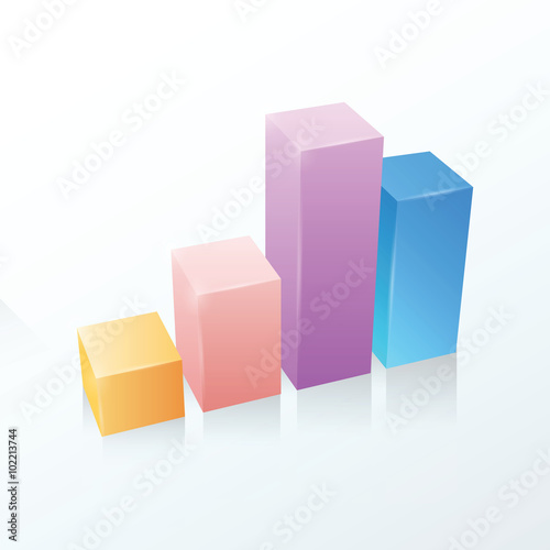 Graph Vector infographic  orange  pink  purple  blue