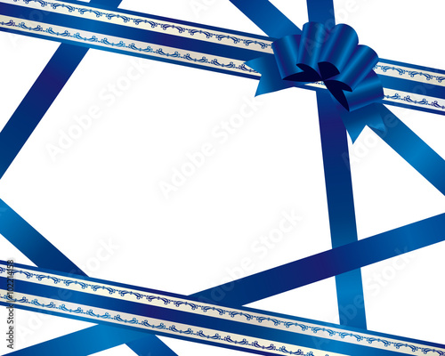 blue and white ribbon background