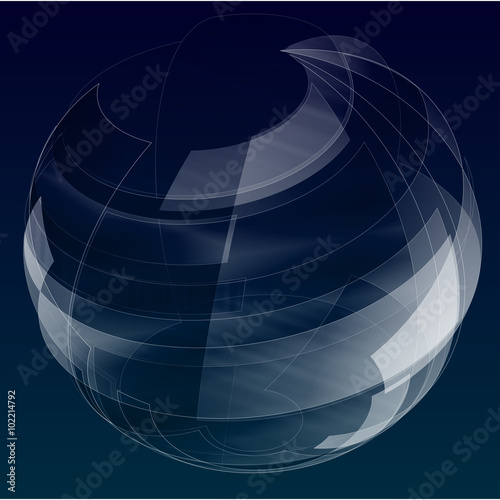 Bent rectangles abstract background