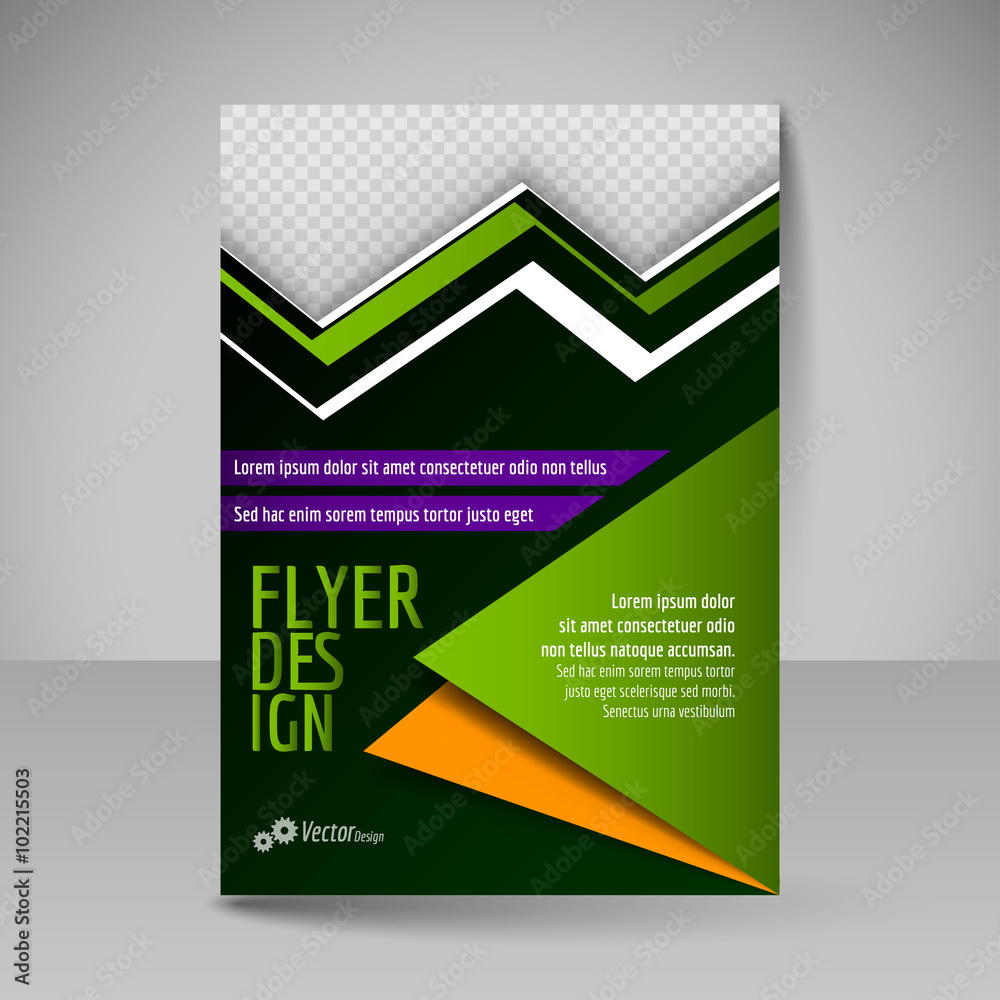 Flyer, magazine cover, brochure, template design for business ed