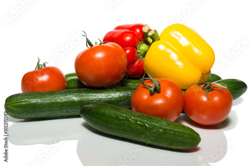 vegetable on a white background