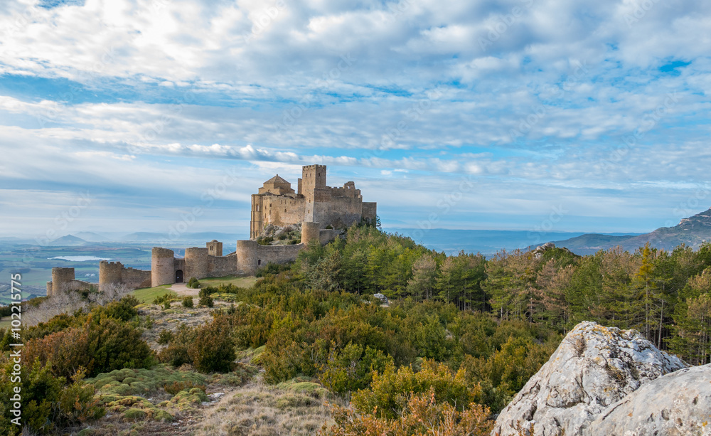 Medieval castle of Loarre in Huesca, Spain