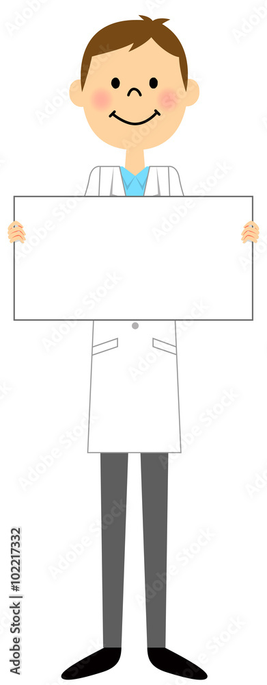 白衣の男性（全身）　パネル