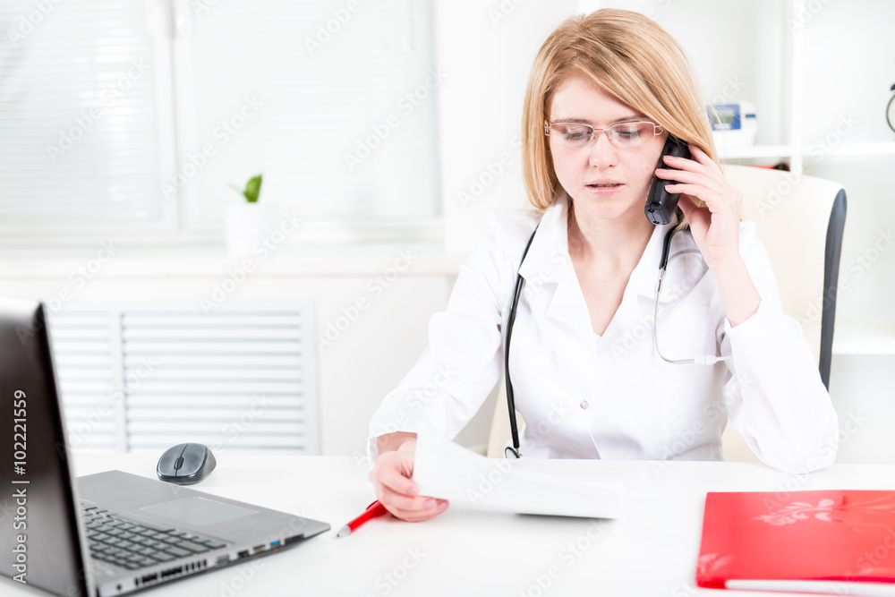 Portrait of a doctor in the workplace
