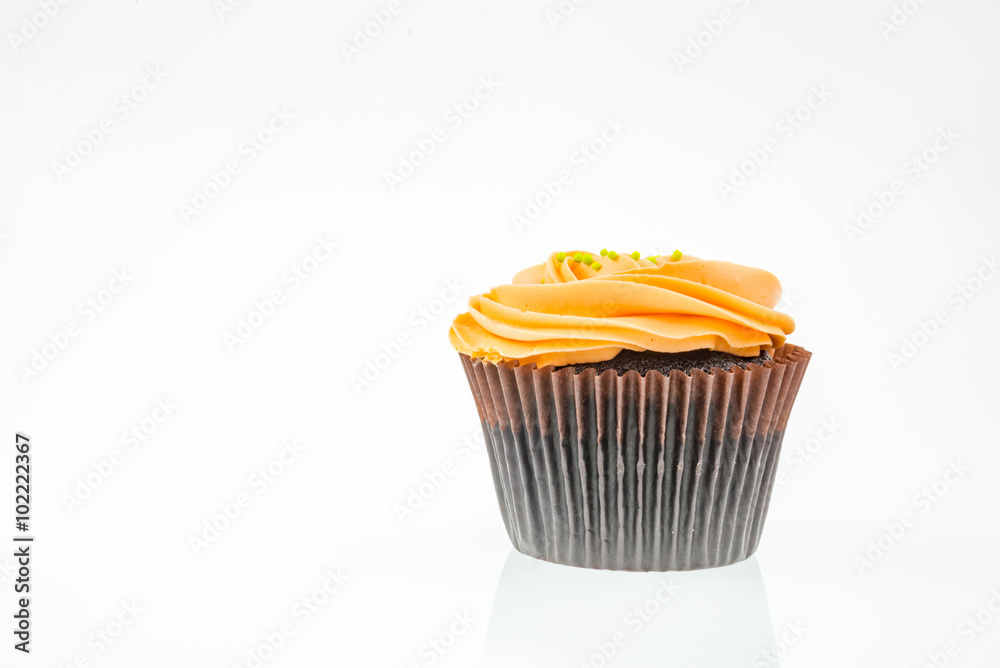 Chocolate Cupcakes on white background Chocolate Cupcakes on white background