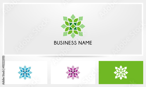 Fototapeta Naklejka Na Ścianę i Meble -  Lotus Lily Flower Logo