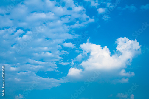 blue sky with gray and white cloud