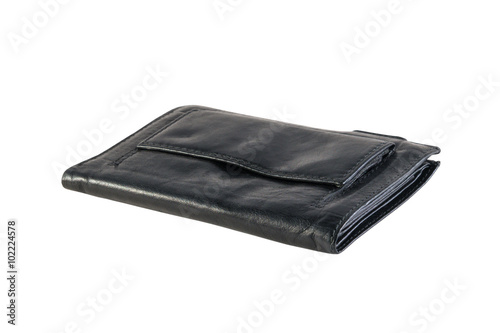 men's leather wallet isolated on white background
