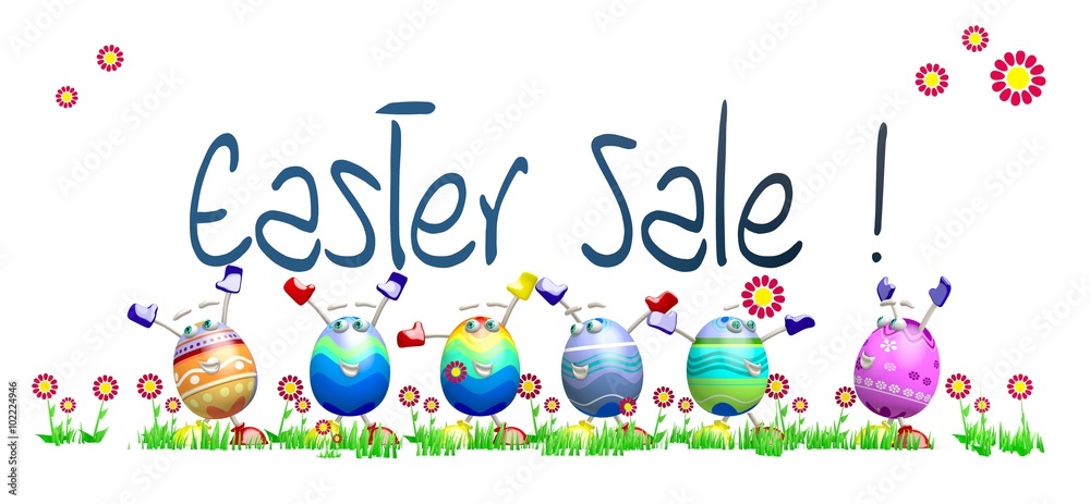 Fototapeta premium easter sale template