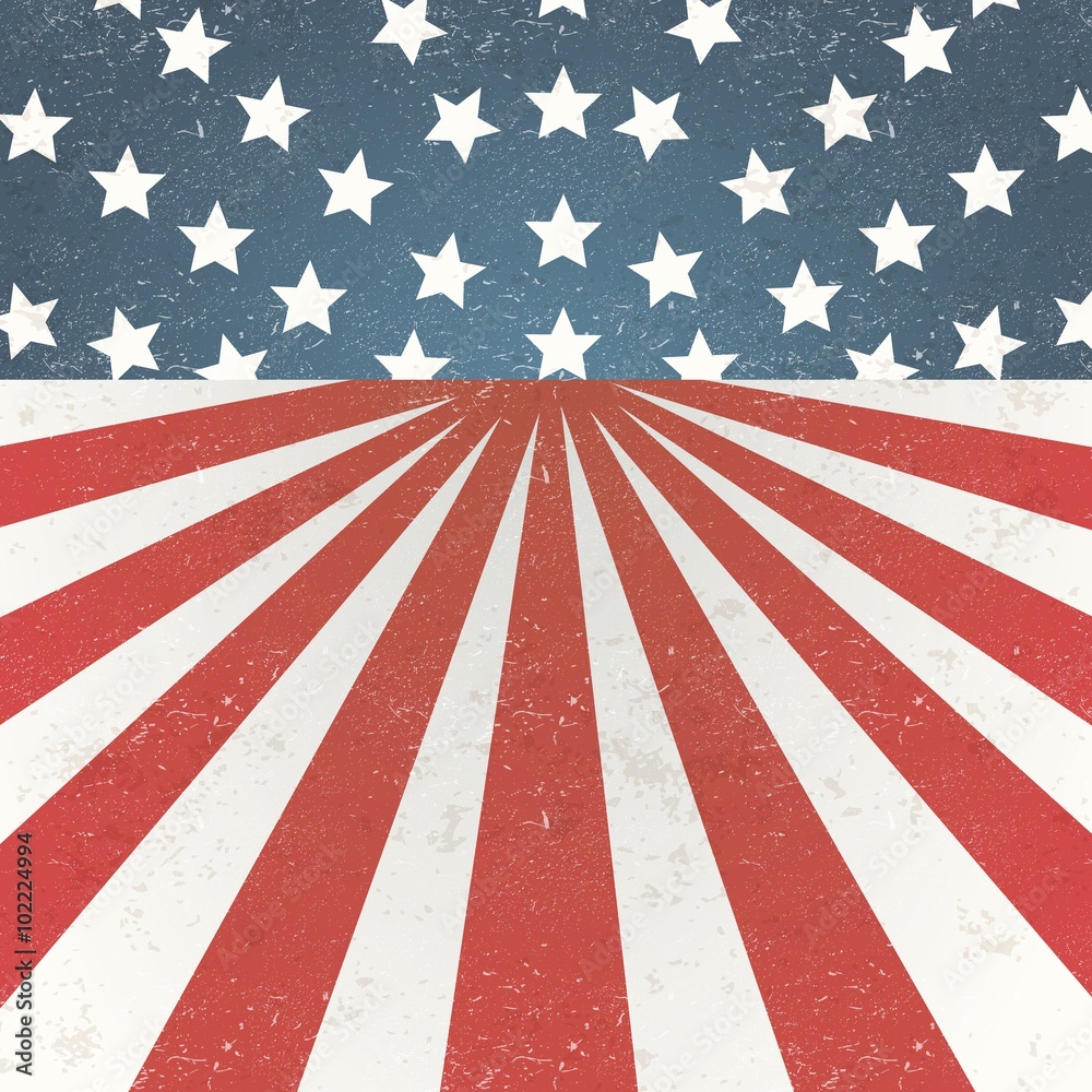 Obraz premium USA flag vintage background