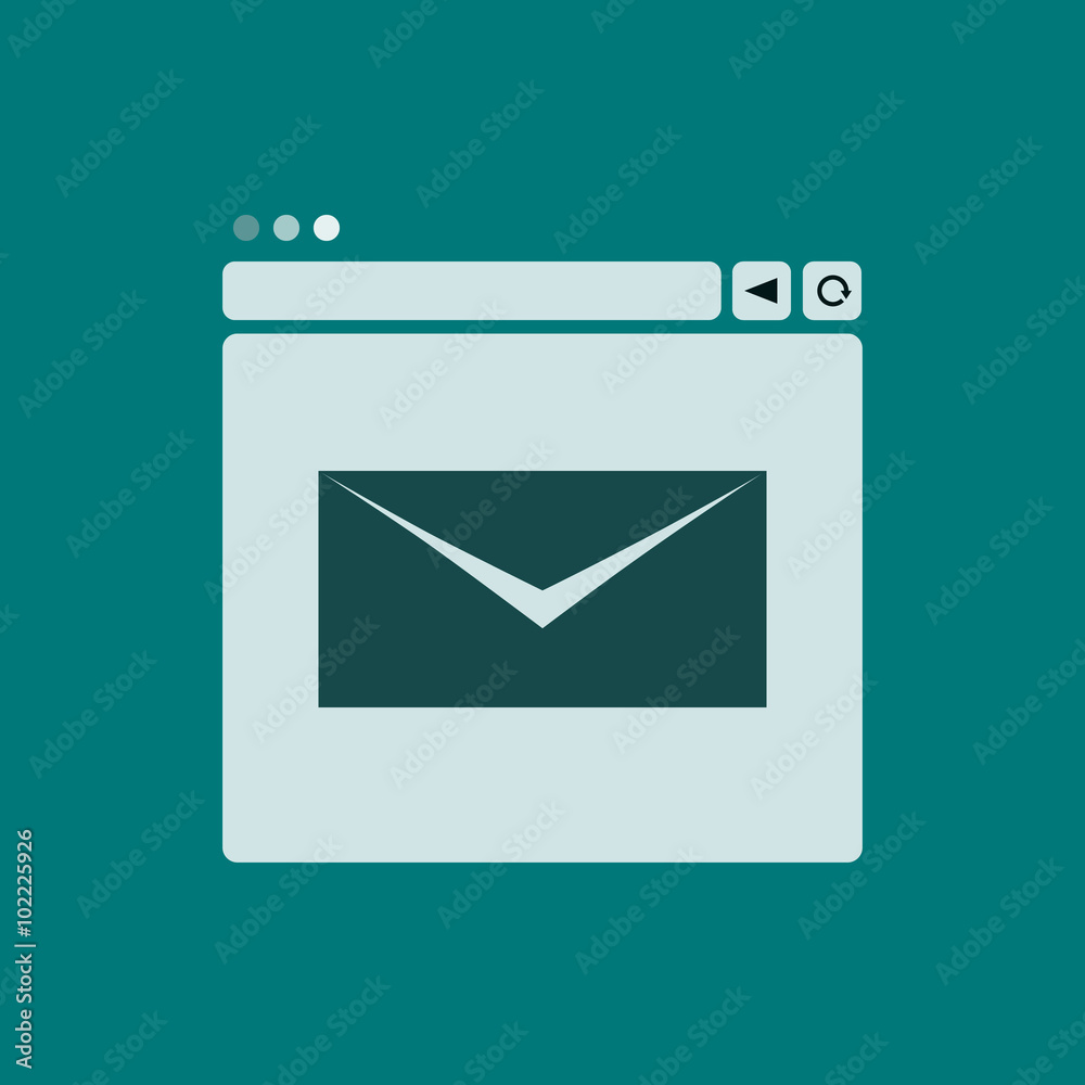 E-mail message flat vector icon E-mail message flat vector icon