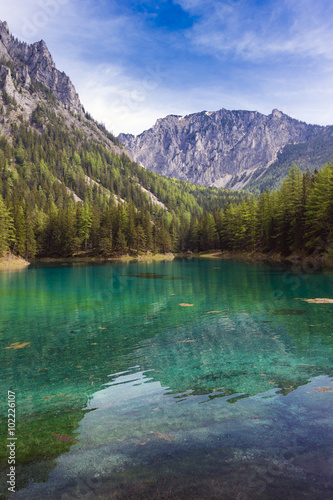 Grüner See, Tragöß, Österreich im Frühling