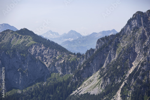 Panorama view to Bavarian Alps