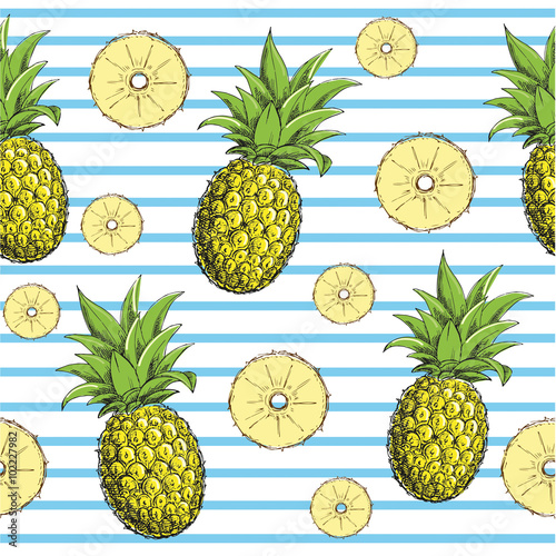 seamless pattern a pianeapple