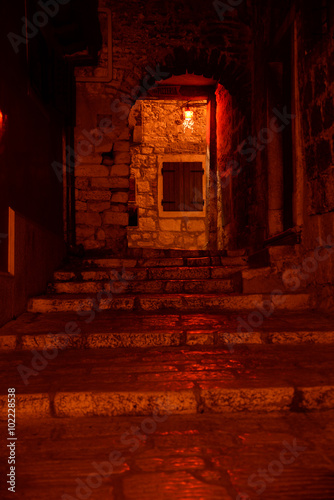 Treppe in Rovinj, Kroatien