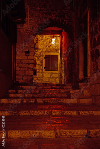 Treppe in Rovinj, Kroatien