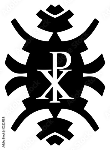 Hipster element. Chi Rho. Christogram photo