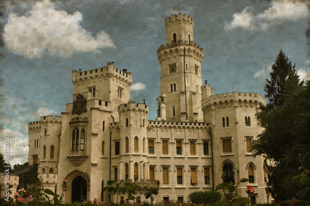 Hluboka castle - Vintage in Czech Republic