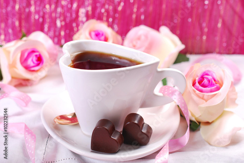 coffee and chocolates for valentines
