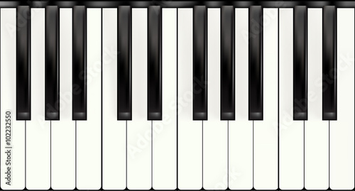 Seamless piano keyboard