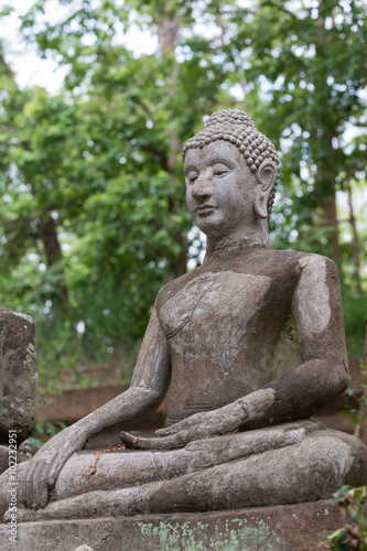 buddha statue in wat umong  chiang mai  travel thai temple