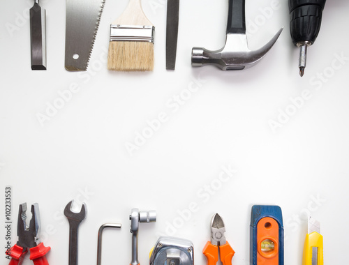 Tools over a blank panel