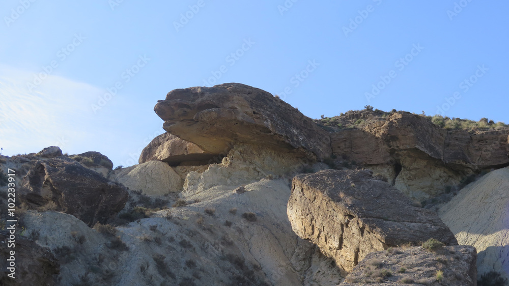 Rocks in Tabernas Desert Rocks in Tabernas Desert