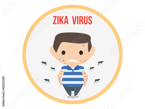 Man bitten by mosquitoes