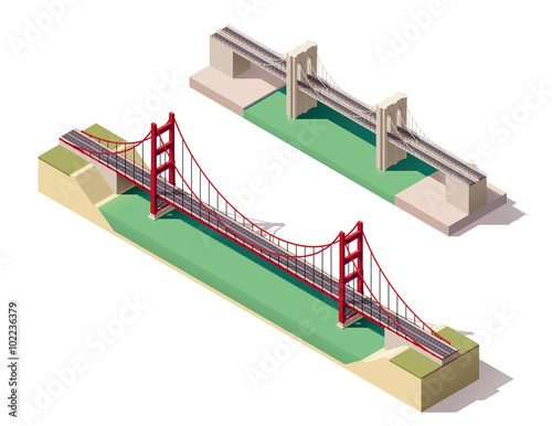 Vector isometric suspension bridge