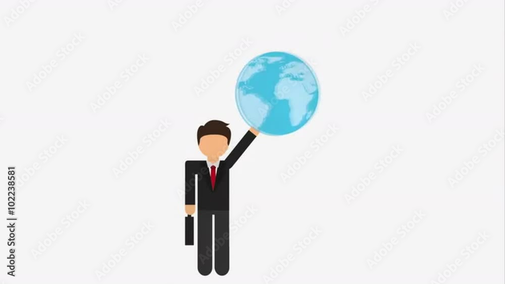 Businessman icon design, Video Animation Businessman icon design, Video Animation