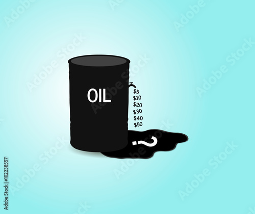 Iron barrel of oil. Vector illustration
