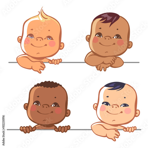  Set of cute little baby boys