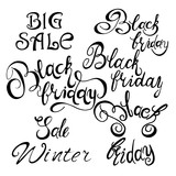 Vector Calligraphic Inscription Black Friday, Sale, Big Sale, Wi