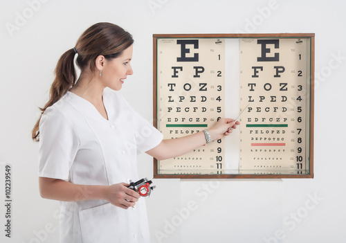 The patient is checked by sight with a special radiometric instr