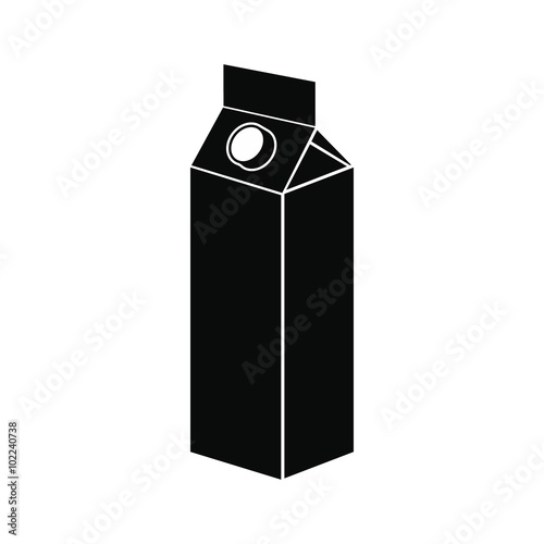 Milk or juice carton box icon