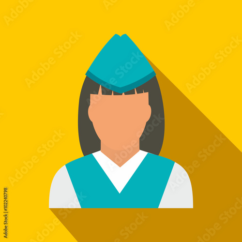 Train conductor flat icon