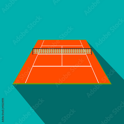 Tennis court flat icon