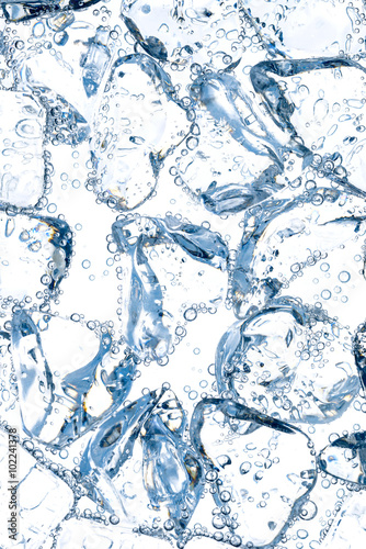ice cubes in soda