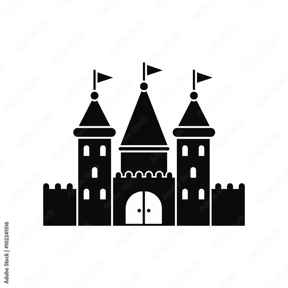 Castle black simple icon