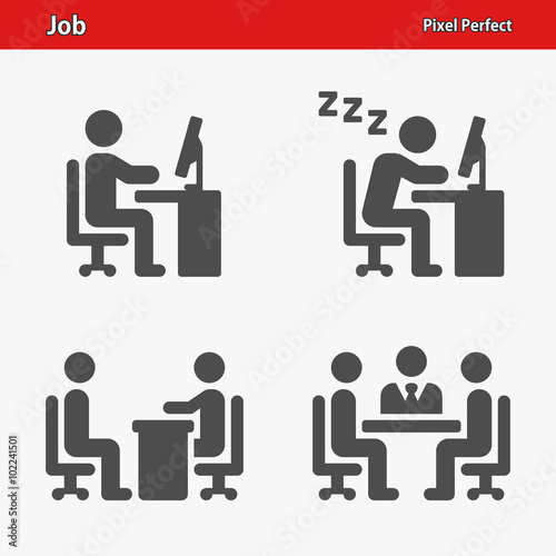 Job Icons. Professional, pixel perfect icons optimized for both large and small resolutions. EPS 8 format.